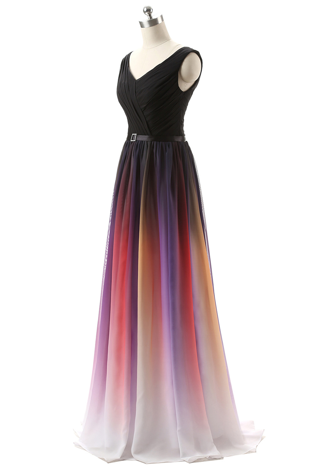 Women's Gradient Chiffon Formal Evening Dresses Long Party Prom Gown ...
