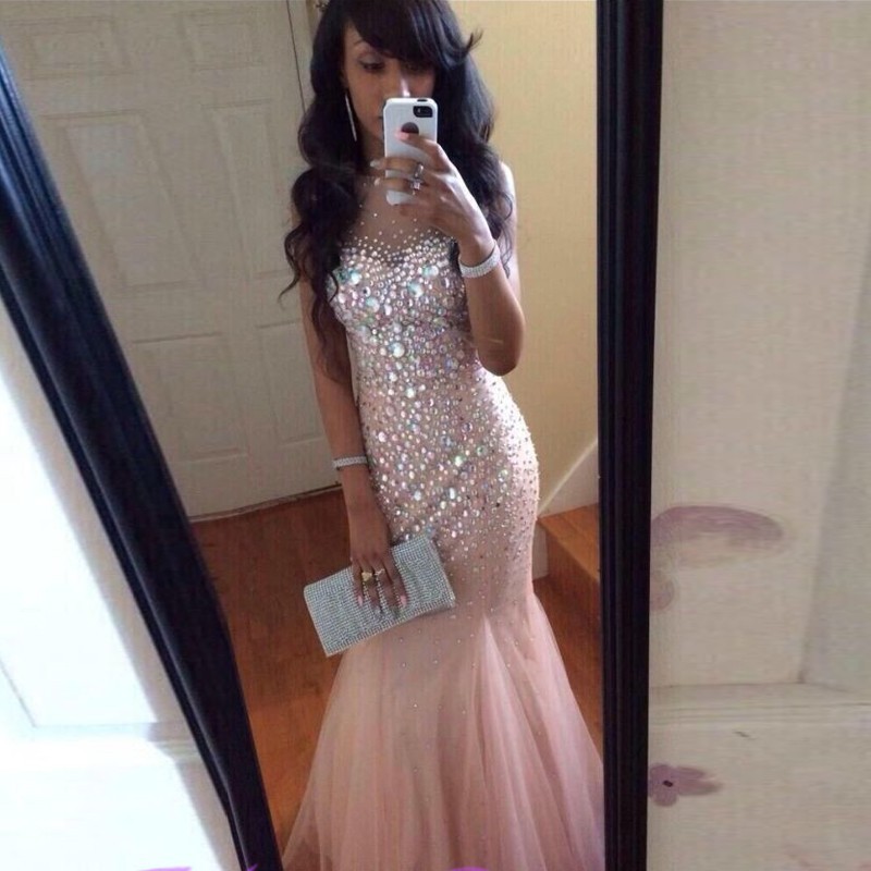 bling mermaid prom dresses